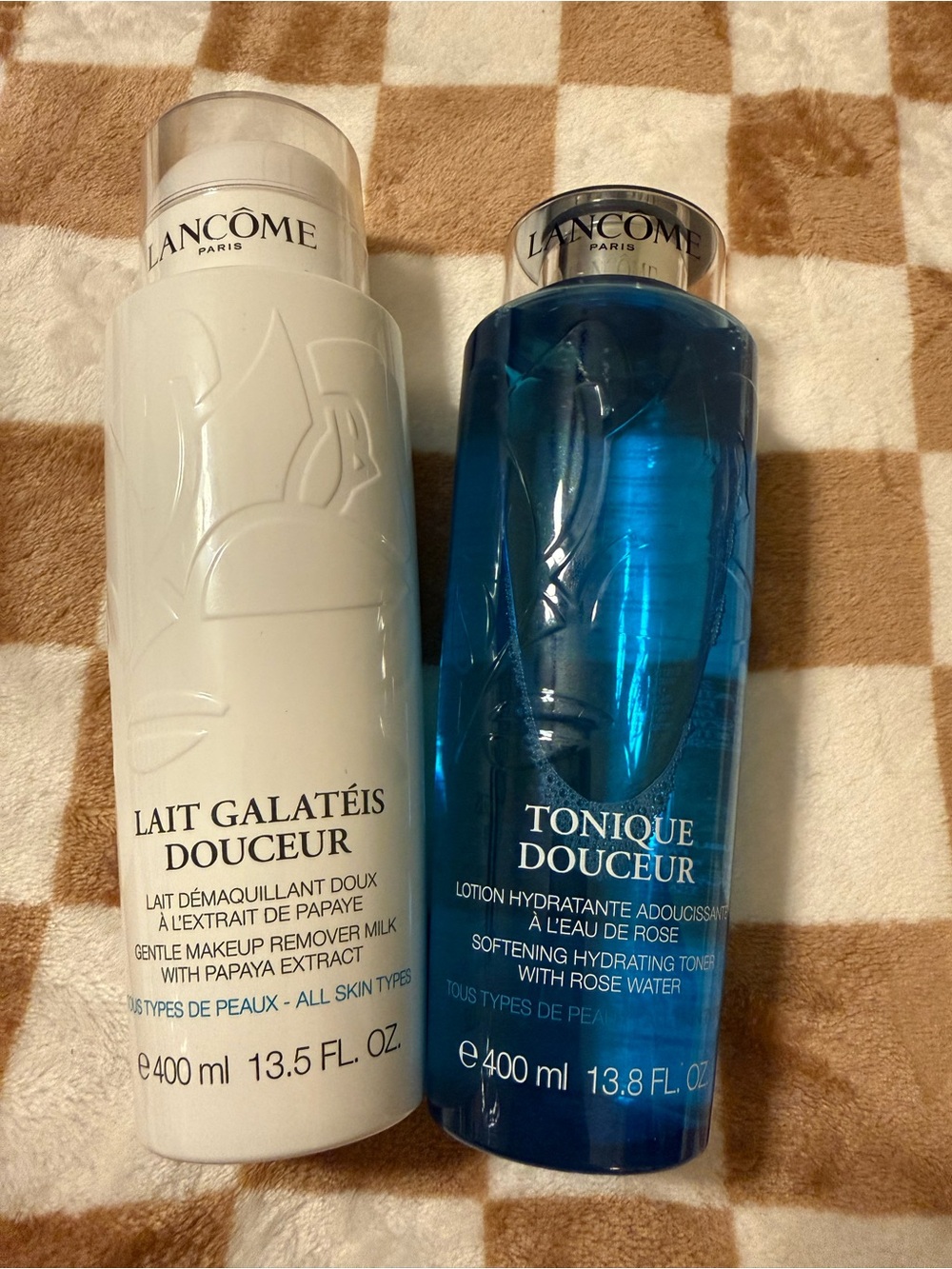 Lancome White & Blue Gentle Makeup Remover Milk and Hydrating Toner Duo